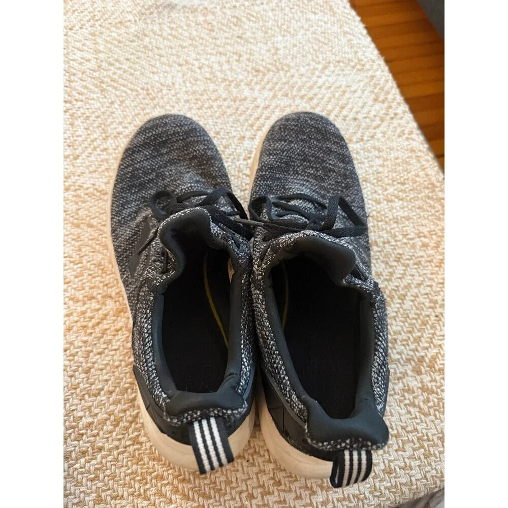 Adidas Cloudfoam Black Knit Running Shoes – Men’s 10
